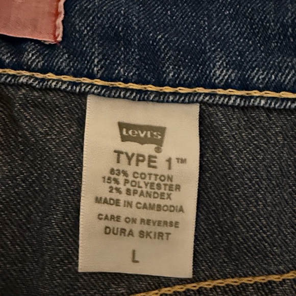 Levi's Type 1 Dura skirt in blue denim - Picture 8 of 13